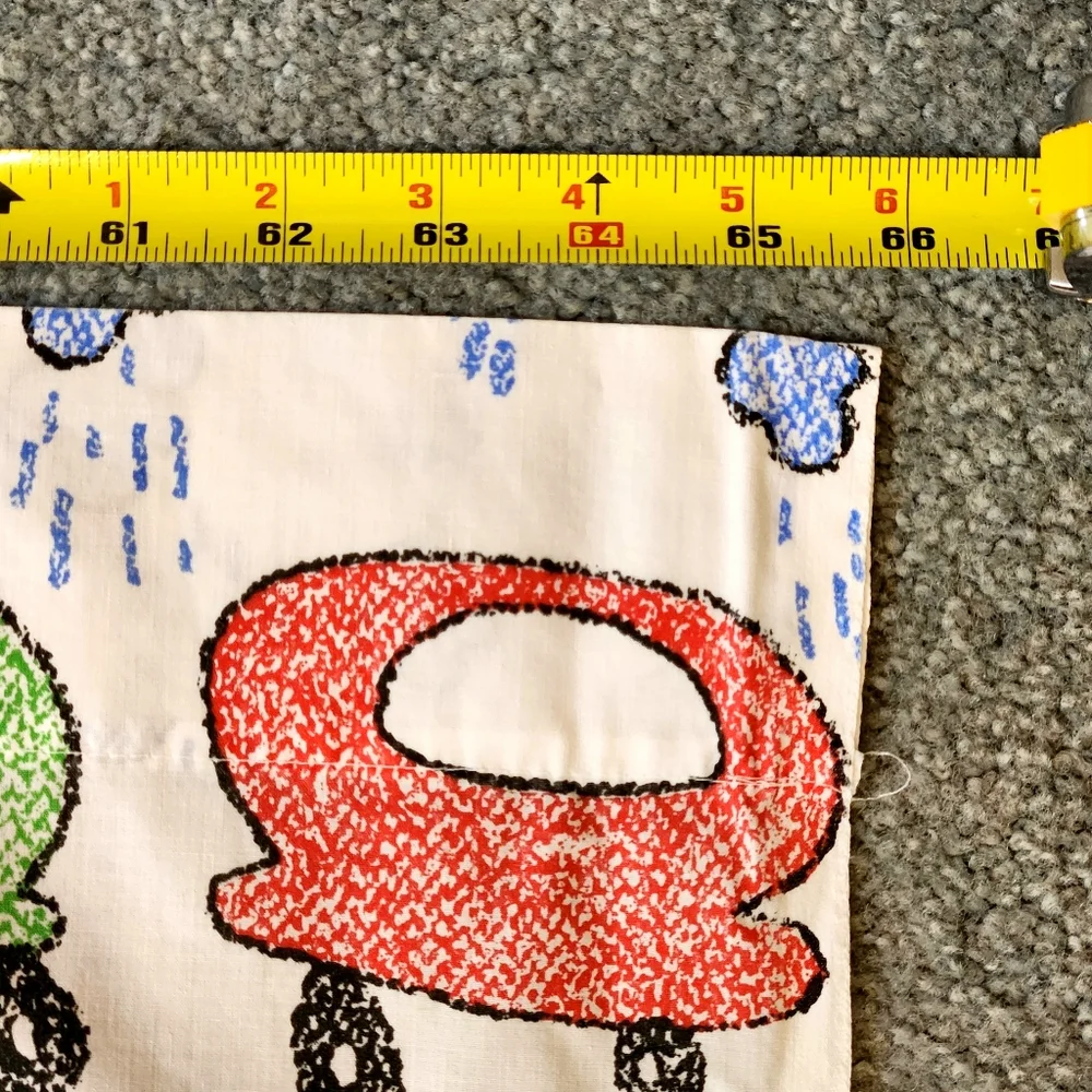 RARE VTG Danville by Dan River 3pc Twin Sheet Set Children's Crayon Drawings